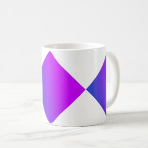 Taza De Café Resumen de cuadradas geométricas azul violeta púrp