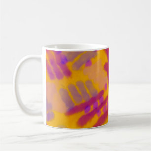 Taza De Café Resumen de dibujo creativo. Fondo de color de otoñ