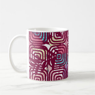Taza De Café Resumen de diseño de ilustracion vintage de color