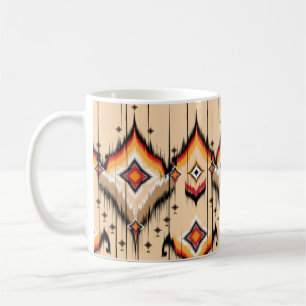 Taza De Café Resumen de diseño de patrones geométricos étnicos,