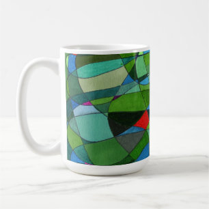 Taza De Café Resumen de diseño "en su mayoría verdes"
