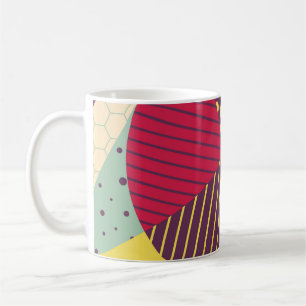 Taza De Café Resumen de diseño geométrico colorido