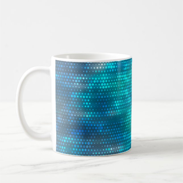Taza De Café Resumen de fondo creativo azul (Izquierda)