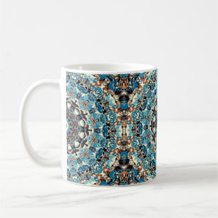Taza De Café Resumen de fondo cuadrado. Ornamento de Mandala re