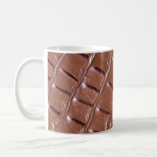 Taza De Café Resumen de fondo texturizado de cuero de cocodrilo