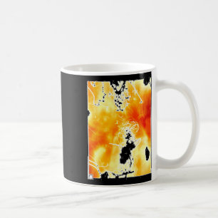 Taza De Café Resumen de fotografía Pegatina de fuego en llamas