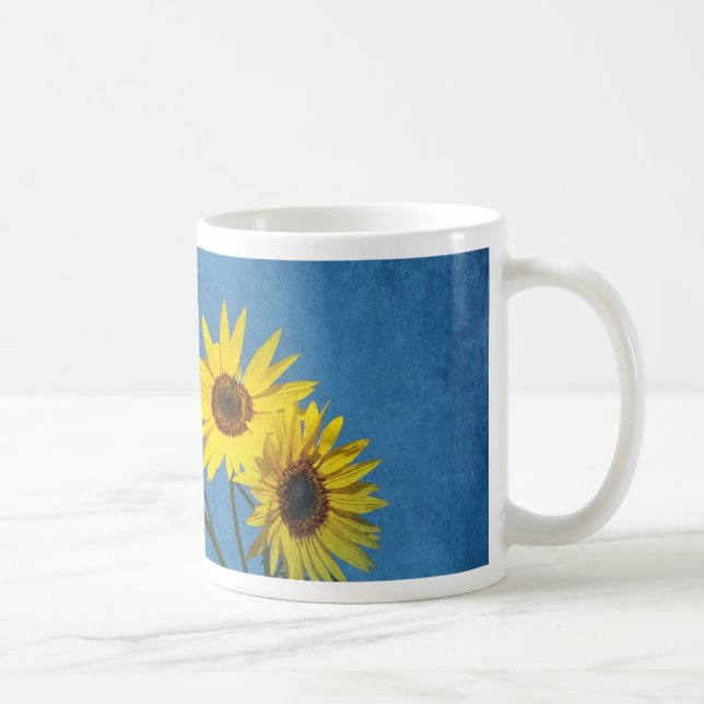 Taza De Café Resumen de girasoles (Derecha)