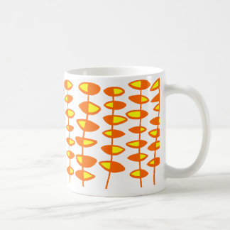 Taza De Café Resumen de hojas alternativas - Naranja y amarillo