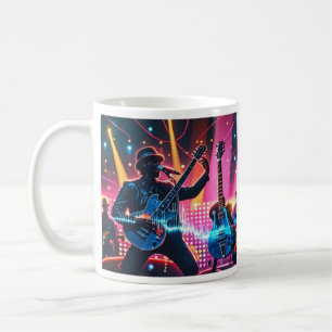 Taza De Café Resumen de instrumentos de música pop retro