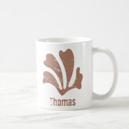 Taza De Café Resumen de la Alga Brown Art Brown, Kelp