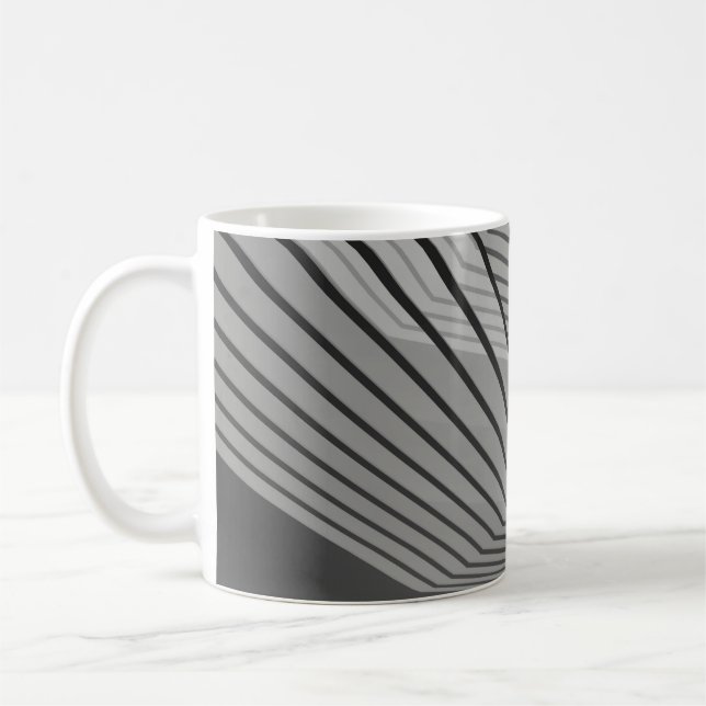 Taza De Café Resumen de la arquitectura futurista de fondo 3d i (Izquierda)