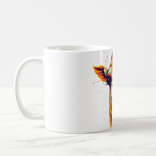 Taza De Café Resumen de la cabeza del camello con la paja suavi (Izquierda)