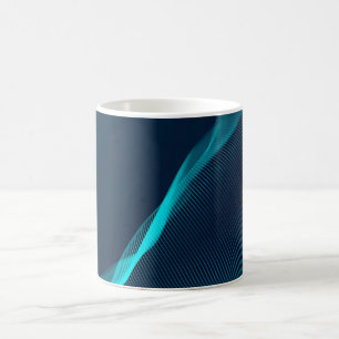 Taza De Café Resumen de la dinámica del fluido verde azul