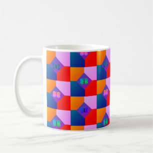 Taza De Café Resumen de las mariposas de patrón multicolor cont