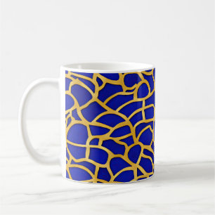 Taza De Café Resumen de las ondas fracturadas de la capa marina