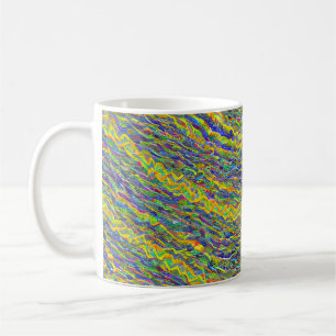 Taza De Café Resumen de las ondas fracturadas de la capa marina