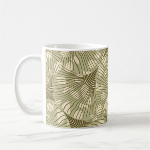 Taza De Café Resumen de las plantas esporádicas patrón sin fisu