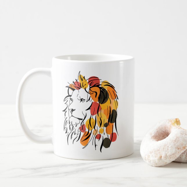 Taza De Café Resumen de León Africano (Con donut)