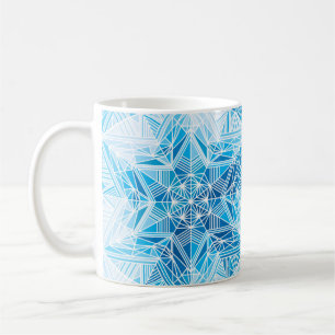 Taza De Café Resumen de los copos de nieve de estrellas congela