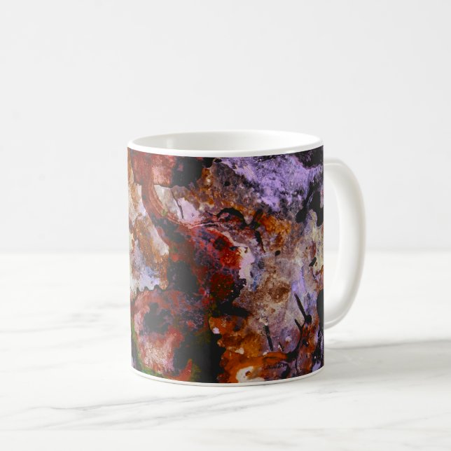 Taza De Café Resumen de mármol de cristal de cuarzo de fuego (Anverso derecho)