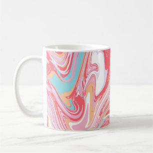 Taza De Café Resumen de mármol líquido o fondo de tendencia epo