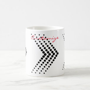 Taza De Café Resumen de medio tono Circle Zigzag Chevron
