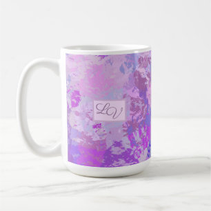 Taza De Café Resumen de moda Camo Pink Purple Blue