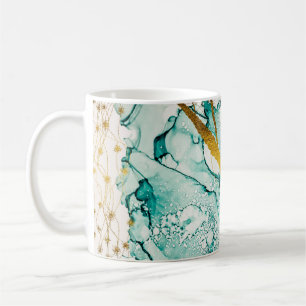Taza De Café Resumen de nubes de arte: Tinta translúcida