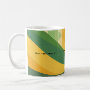 Taza De Café Resumen de ola verde personalizable