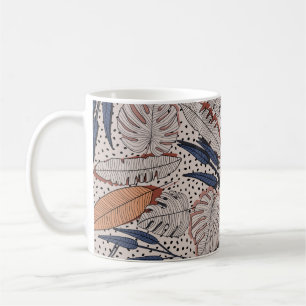 Taza De Café Resumen de patrón creativo tropical sin costuras e