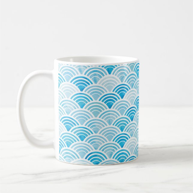 Taza De Café Resumen de patrones geométricos sin soldadura con  (Izquierda)