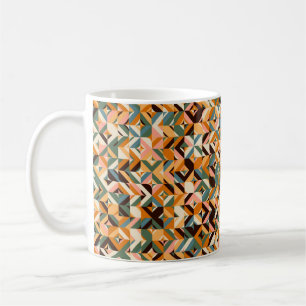 Taza De Café Resumen de patrones geométricos sin soldadura en E