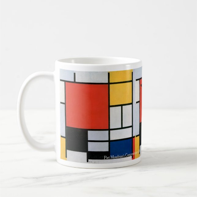 Taza De Café Resumen de Piet Mondrian (Izquierda)