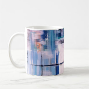 Taza De Café Resumen de pintura al óleo sobre lienzo, dibujado 