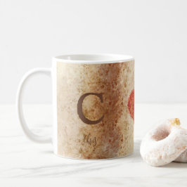 Taza De Café Resumen de tono marrón con corazón