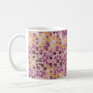 Taza De Café Resumen de un patrón impecable. Cuadrados redondea