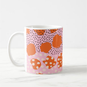 Taza De Café Resumen de un patrón sin fisuras con brotes de pin