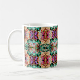 Taza De Café Resumen de un patrón sin fisuras con flores y deco