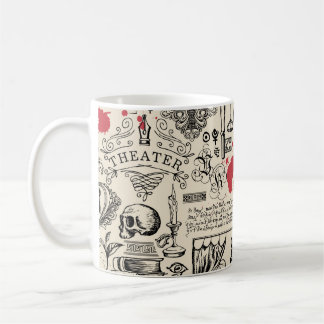 Taza De Café Resumen de un patrón sin fisuras sobre el tema del
