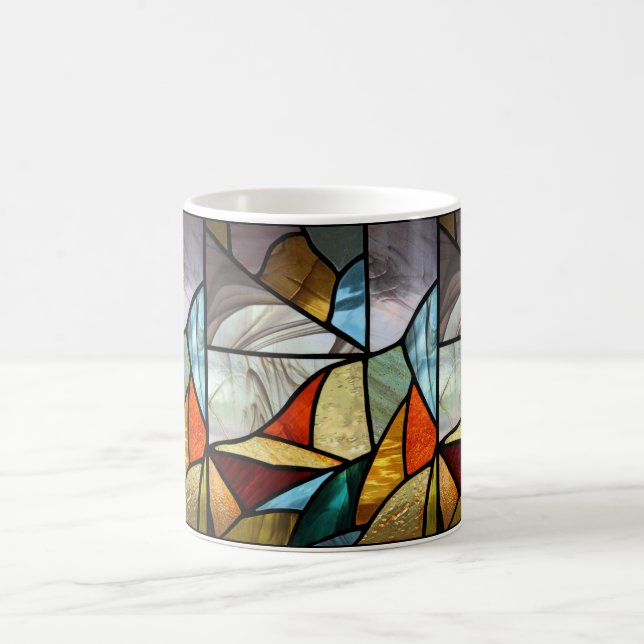 Taza De Café Resumen de vidrio multicolor (Centro)