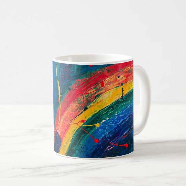 Taza De Café Resumen del arco iris (Anverso derecho)