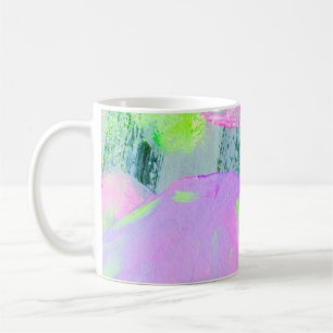 Taza De Café Resumen del arte fondo pintura acrílica dibujada a