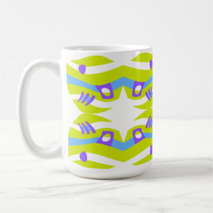 Taza De Café Resumen del azul morado verde arca de Noé