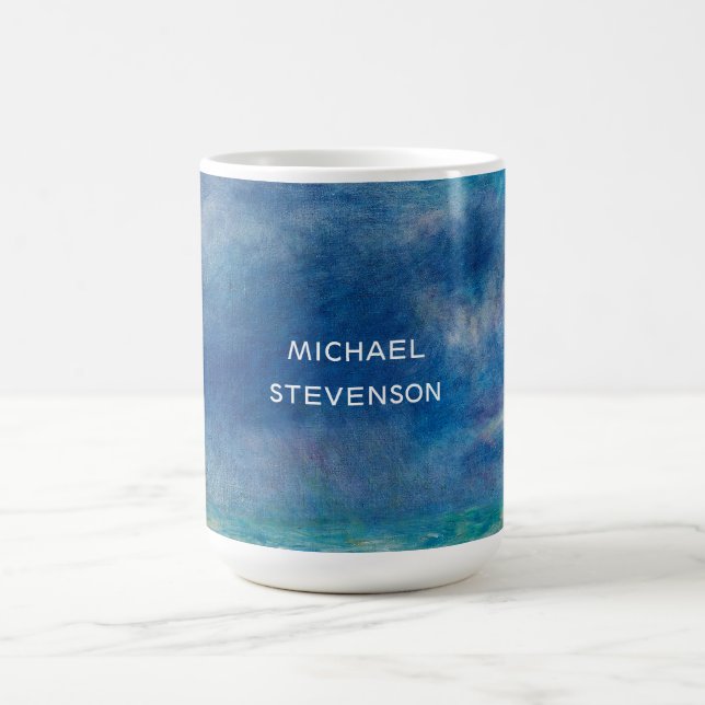 Taza De Café Resumen del cielo azul Moda única moderna mínima (Centro)