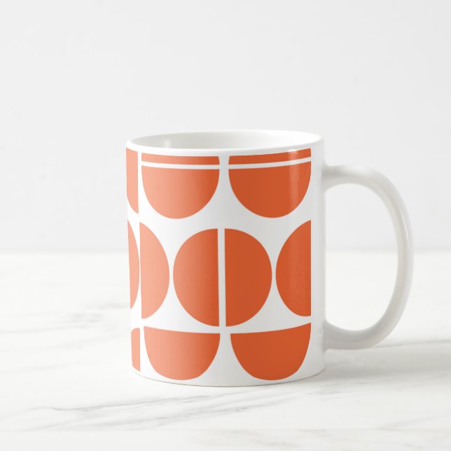 Taza De Café Resumen del círculo naranja moderno de mediados de (Derecha)