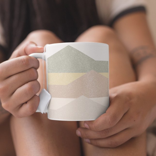 Taza De Café Resumen del diseño de las montañas (Subido por el creador)