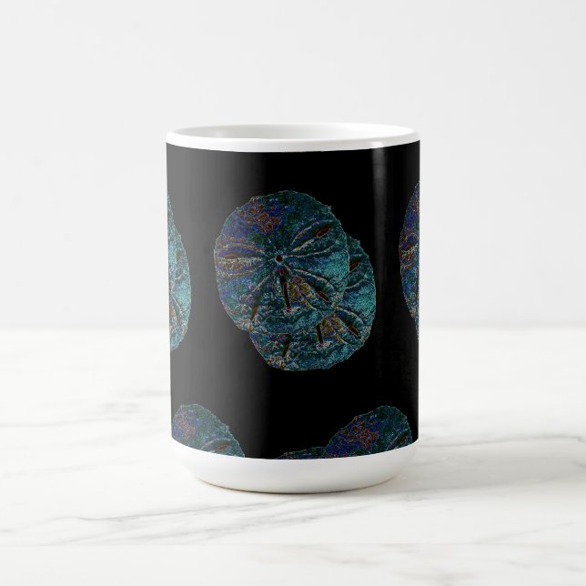 Taza De Café Resumen del dólar de arena Artsy Blue Black Gift F (Centro)