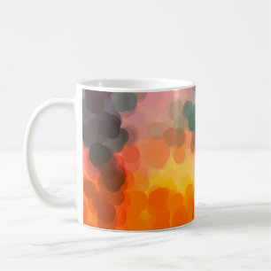 Taza De Café Resumen del fondo de la acuarela naranja. Ilustrac