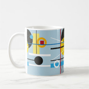 Taza De Café Resumen del fondo multicolor de los objetos geomé