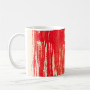 Taza De Café Resumen del fondo rojo de la acuarela